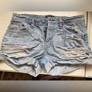 Abercrombie low rise ripped jeans shorts